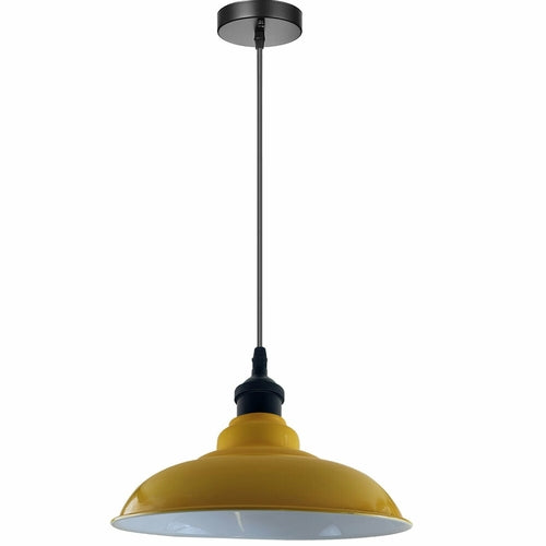LEDSone industrial Vintage  32cm  Yellow Pendant Retro Metal Lamp