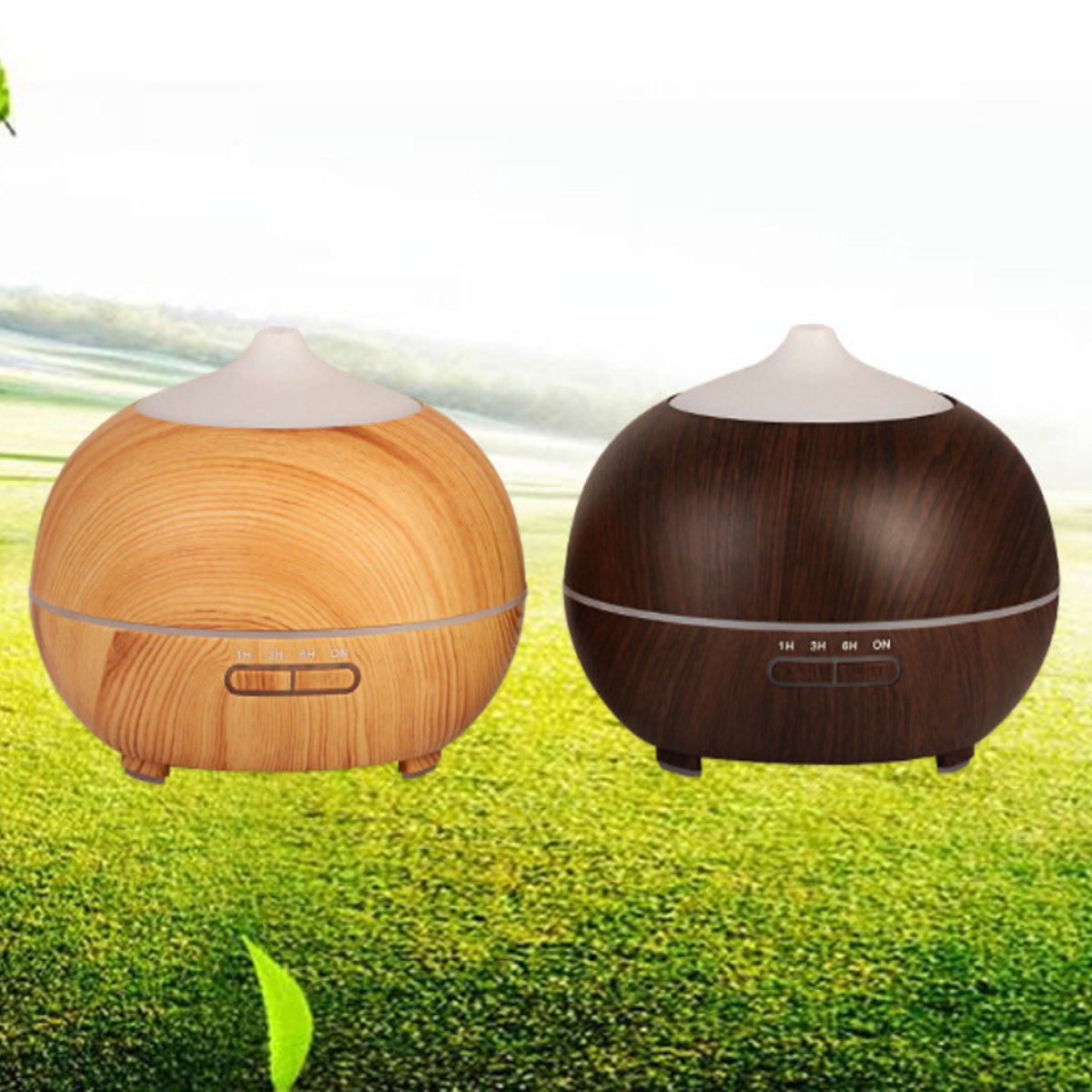 The1stAmerican™ Mistyrious Essential Oil Humidifier Natural Oak Design With Easy