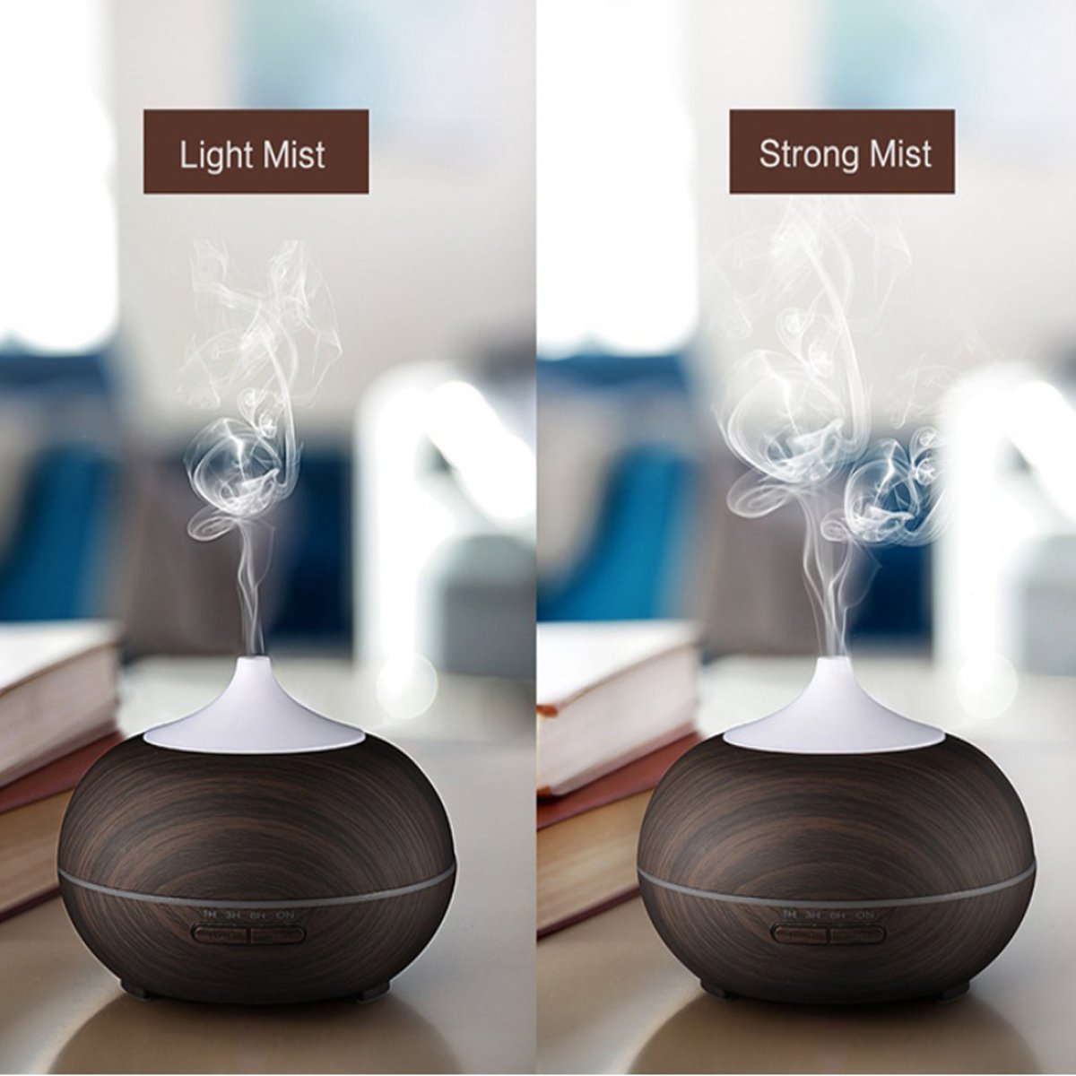 The1stAmerican™ Mistyrious Essential Oil Humidifier Natural Oak Design With Easy