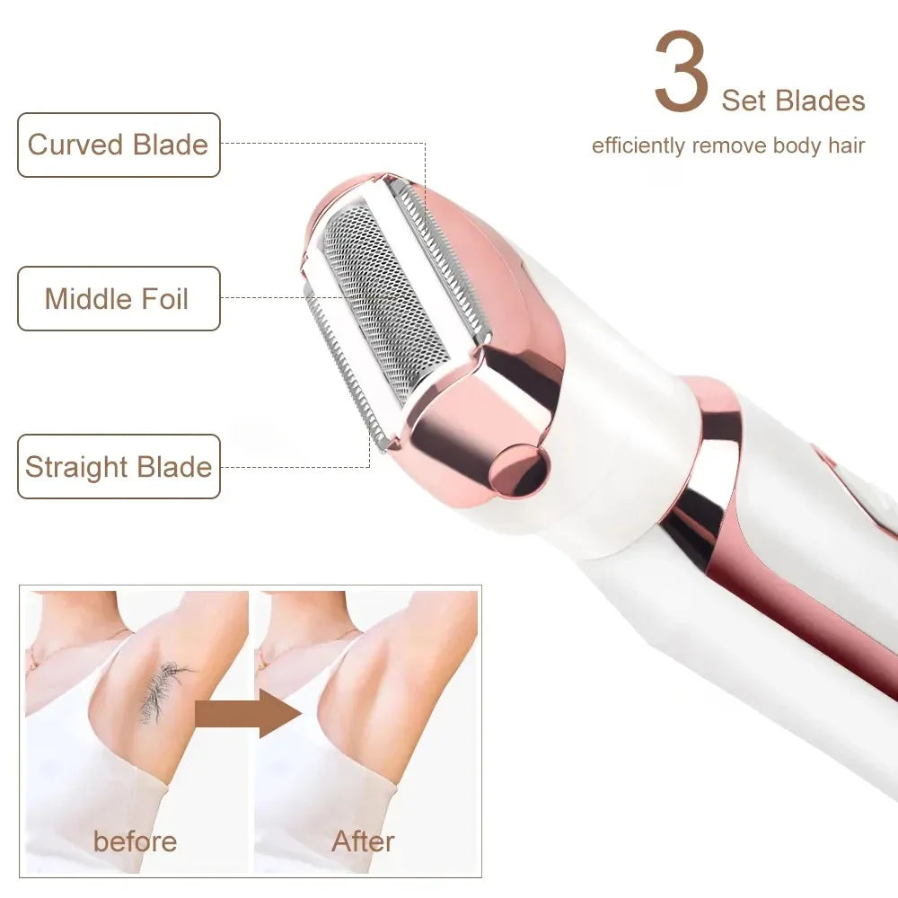 The1stAmerican™ 4 in 1 Electric Razor Shaver Lady Shaver Painless Body Hair Trimmer