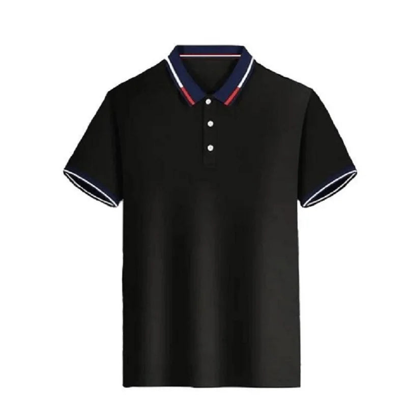 The1stAmerican™ Men's new Polo shirt T-shirt summer men's short-sleeved intercolored lapel