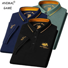 The1stAmerican™ Summer Mens Embroidered Polo Shirts Short Sleeve Shirt