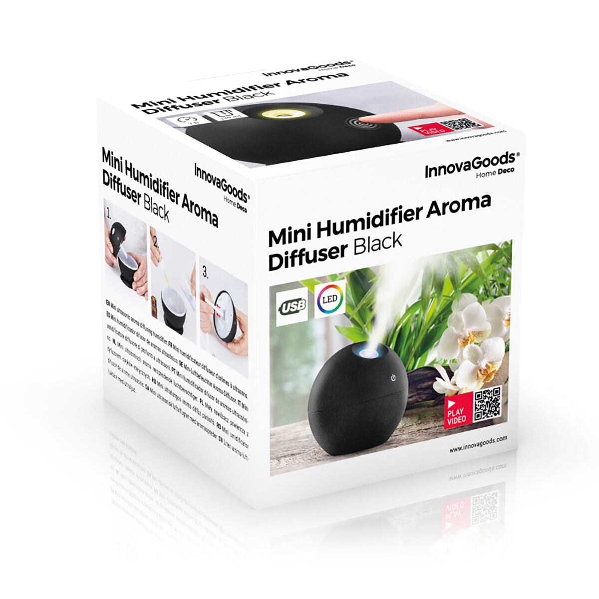 The1stAmerican™ Mini Humidifier Scent Diffuser Black InnovaGoods