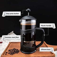 Mini French Press Coffee Maker 1 Cups, 12oz Coffee Press, Perfect for